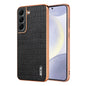 For Samsung Galaxy S22 5G AZNS Electroplated Frame Crocodile Texture Full Coverage Phone Case(Black)