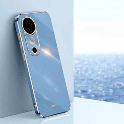 For vivo S19 XINLI Straight Edge 6D Electroplate TPU Phone Case(Celestial Blue)