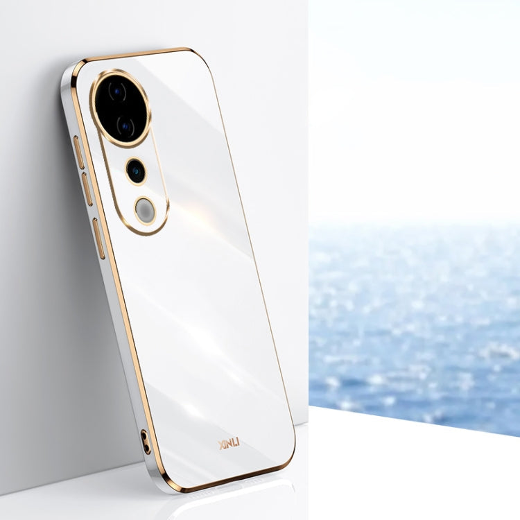 For vivo S19 Pro XINLI Straight Edge 6D Electroplate TPU Phone Case(White)