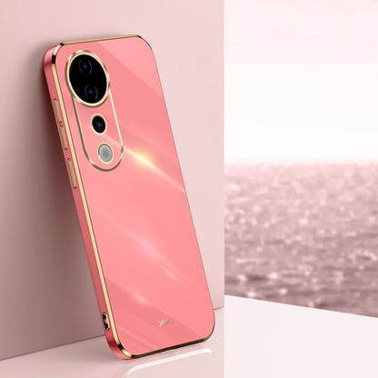 For vivo S19 Pro XINLI Straight Edge 6D Electroplate TPU Phone Case(Hawthorn Red)