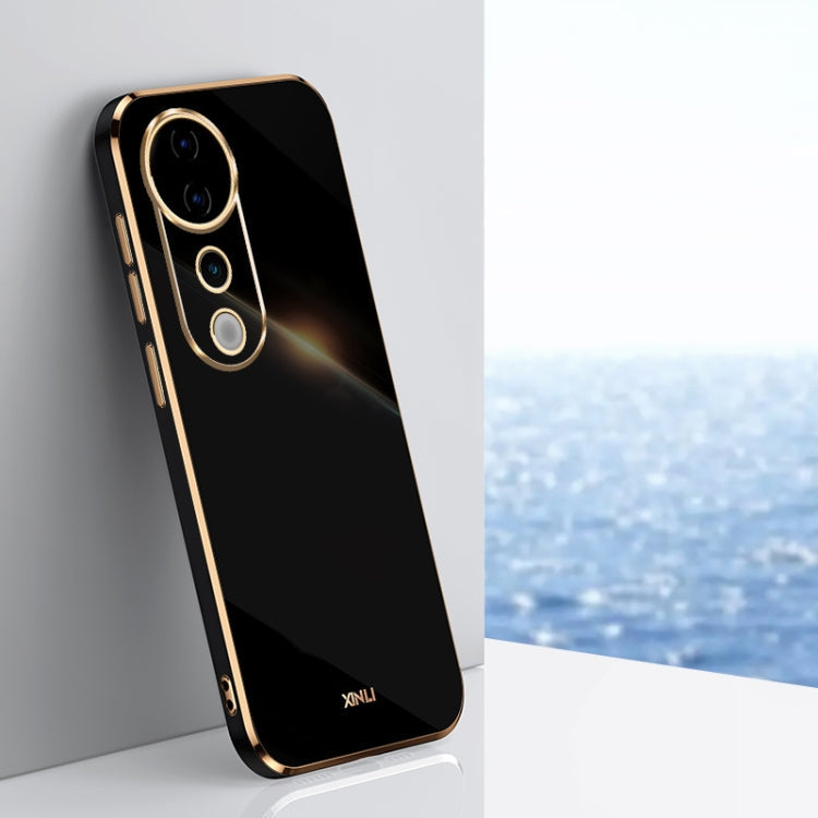 For vivo S19 Pro XINLI Straight Edge 6D Electroplate TPU Phone Case(Black)
