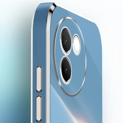 Pour étui de téléphone en TPU à bord droit 6D galvanisé XINLI vivo V30E (vert menthe)