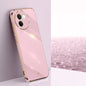 For vivo V30E XINLI Straight Edge 6D Electroplate TPU Phone Case(Cherry Purple)