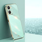 Pour vivo Y18 XINLI Étui de téléphone en TPU électrolytique 6D à bords droits (vert menthe)