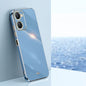 Pour vivo Y18 XINLI Étui de téléphone en TPU électrolytique 6D à bord droit (Bleu Céleste)