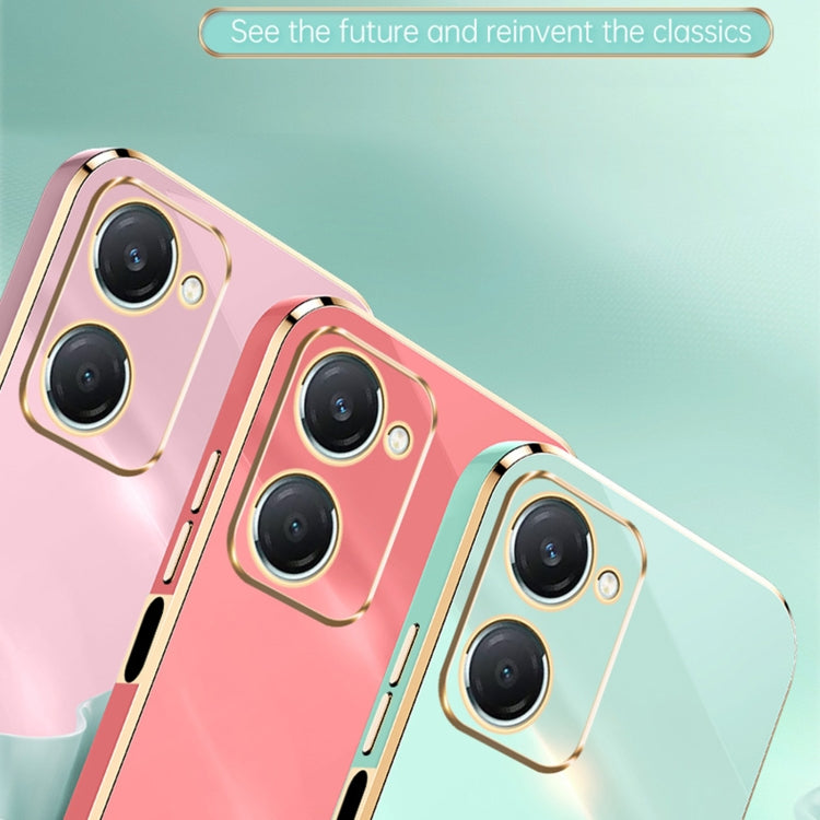 Pour vivo Y18 XINLI Étui de téléphone en TPU électrolytique 6D à bord droit (Bleu Céleste)
