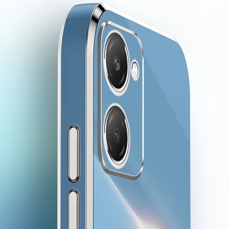 Pour vivo Y18 XINLI Étui de téléphone en TPU électrolytique 6D à bord droit (Bleu Céleste)