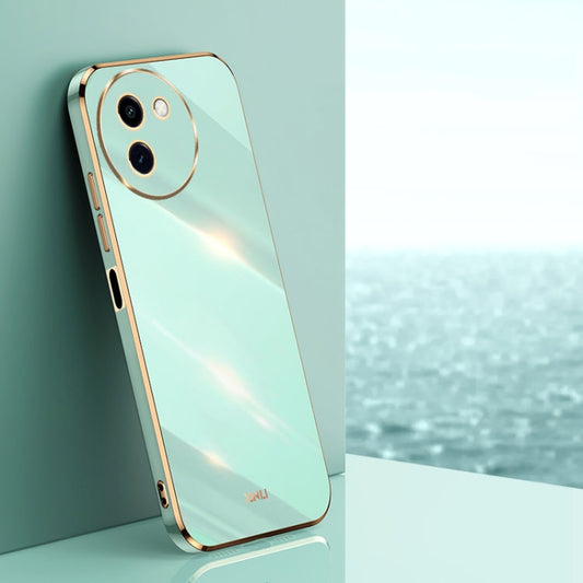 For vivo Y200i XINLI Straight Edge 6D Electroplate TPU Phone Case(Mint Green)
