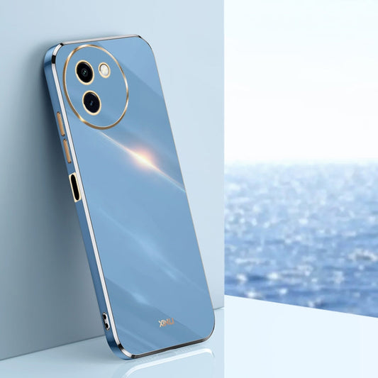 For vivo Y200i XINLI Straight Edge 6D Electroplate TPU Phone Case(Celestial Blue)