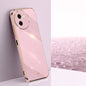 Pour étui de téléphone en TPU à bord droit 6D électroplaste XINLI pour vivo Y200i (violet cerise)