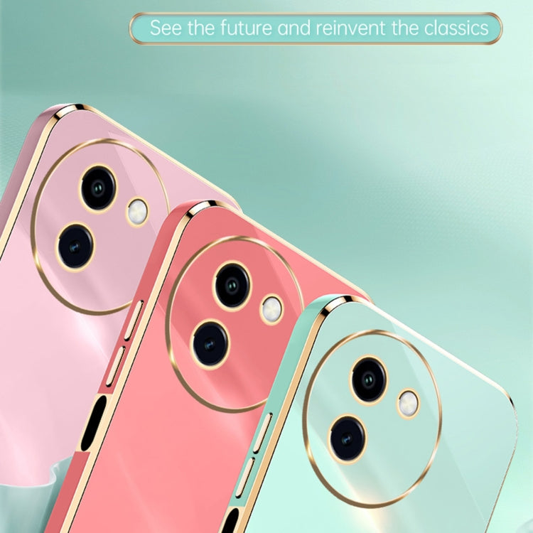 For vivo Y200i XINLI Straight Edge 6D Electroplate TPU Phone Case(Black)