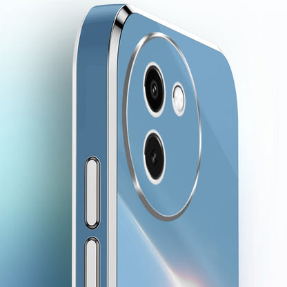 For vivo Y200i XINLI Straight Edge 6D Electroplate TPU Phone Case(Black)