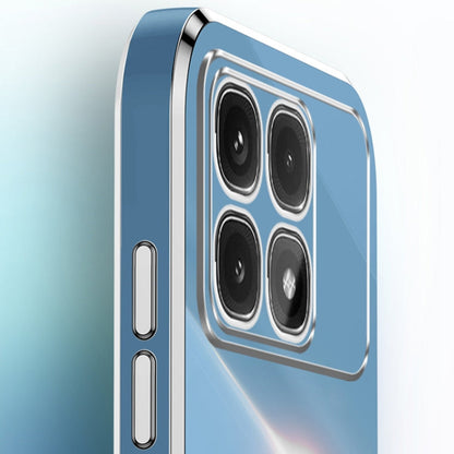 For Redmi K70 Ultra XINLI Straight Edge 6D Electroplate TPU Phone Case with Ring Holder(Pink)