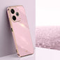Pour coque de téléphone en TPU électrolytique 6D à bords droits XINLI pour Redmi 13 4G (Violet Cerise)