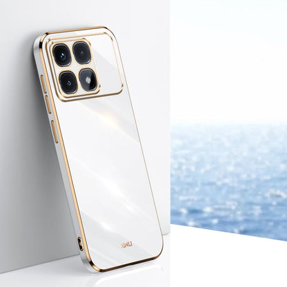Pour étui de téléphone en TPU électrolytique 6D à bords droits Redmi K70 Ultra XINLI (Blanc)