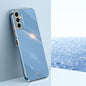 For Samsung Galaxy M35 XINLI Straight Edge 6D Electroplate TPU Phone Case(Celestial Blue)