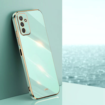For Samsung Galaxy M23 XINLI Straight Edge 6D Electroplate TPU Phone Case(Mint Green)