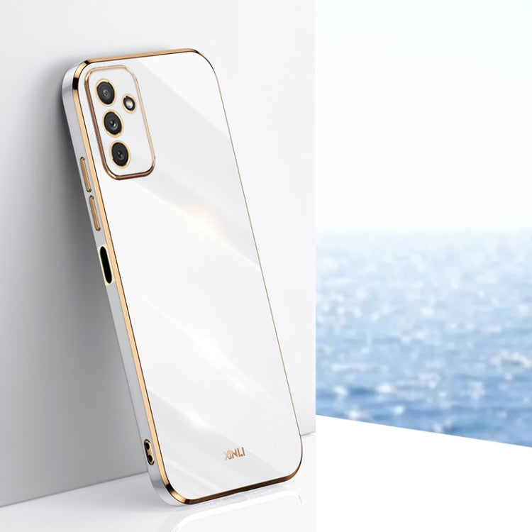 For Samsung Galaxy M23 XINLI Straight Edge 6D Electroplate TPU Phone Case(White)