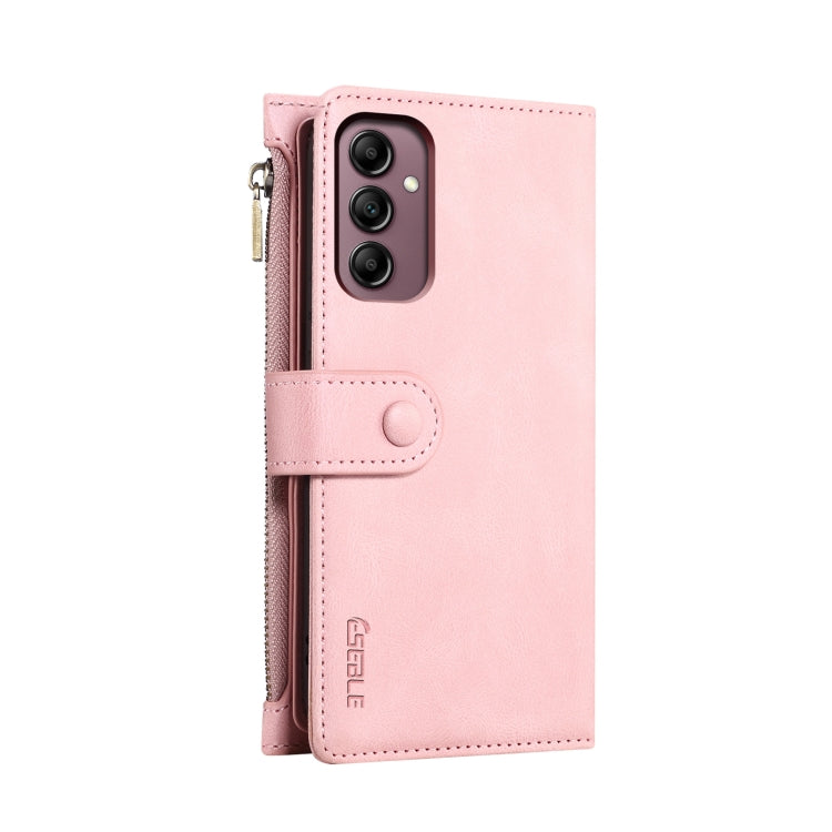 For Samsung Galaxy S25 5G ESEBLE Retro Frosted RFID Flip Leather Phone Case(Rose Gold)