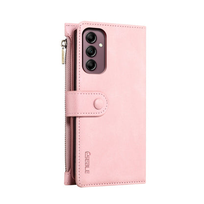For Samsung Galaxy S25 5G ESEBLE Retro Frosted RFID Flip Leather Phone Case(Rose Gold)