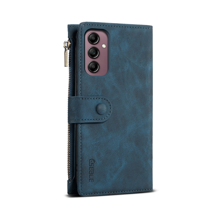Pour Samsung Galaxy S25 5G ESEBLE Coque de Téléphone en Cuir Rétro Givré RFID à Rabat (Vert Foncé)