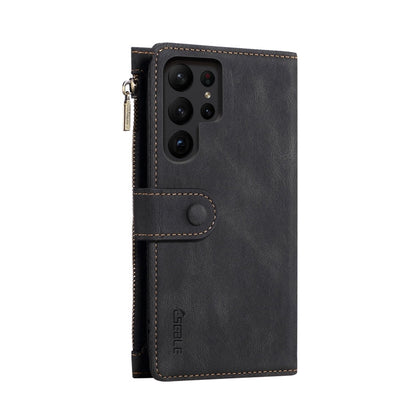 For Samsung Galaxy S24 Ultra 5G ESEBLE Retro Frosted RFID Flip Leather Phone Case(Black)
