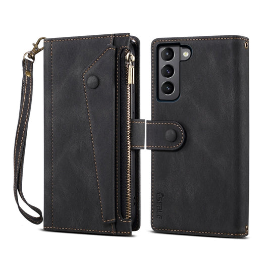 For Samsung Galaxy S24+ 5G ESEBLE Retro Frosted RFID Flip Leather Phone Case(Black)