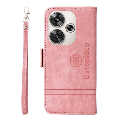 For Xiaomi Poco F6 BETOPNICE Dual-side Buckle Leather Phone Case(Pink)