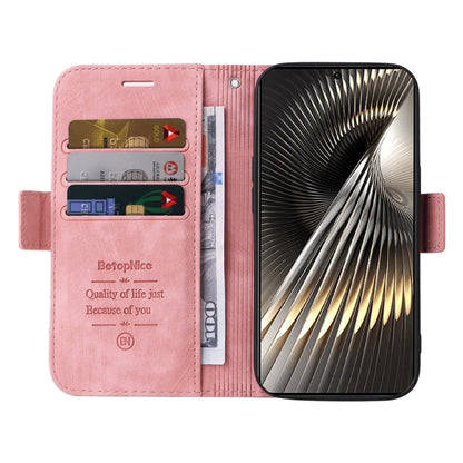 For Xiaomi Poco F6 BETOPNICE Dual-side Buckle Leather Phone Case(Pink)