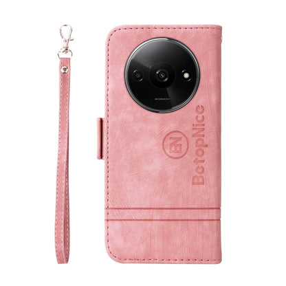 For Xiaomi Poco C61 4G / Redmi A3 4G Global BETOPNICE Dual-side Buckle Leather Phone Case(Pink)