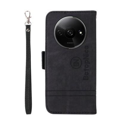 For Xiaomi Poco C61 4G / Redmi A3 4G Global BETOPNICE Dual-side Buckle Leather Phone Case(Black)