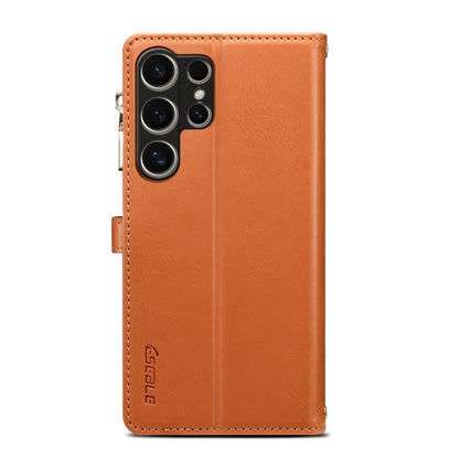 For Samsung Galaxy S24 Ultra 5G ESEBLE Star Series Lanyard Zipper Wallet RFID Leather Case(Brown)