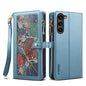 For Samsung Galaxy S24+ 5G ESEBLE Star Series Lanyard Zipper Wallet RFID Leather Case(Blue)