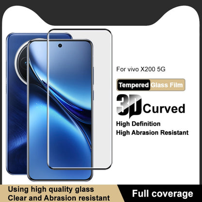 For vivo X200 5G imak 3D Curved Full Screen Tempered Glass Film