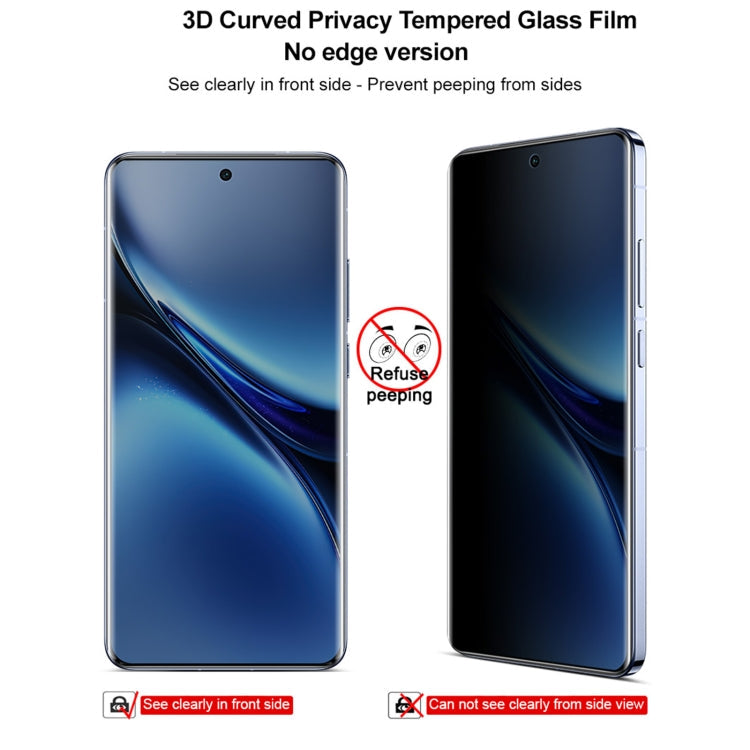 For vivo X200 Pro 5G imak No Edge Version 3D Curved Privacy Full Screen Tempered Glass Film