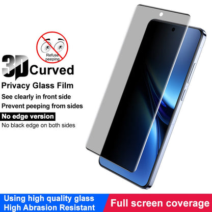 For vivo X200 Pro 5G imak No Edge Version 3D Curved Privacy Full Screen Tempered Glass Film