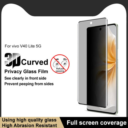 For vivo V40 Lite 5G imak 3D Curved Privacy Full Screen Tempered Glass Film