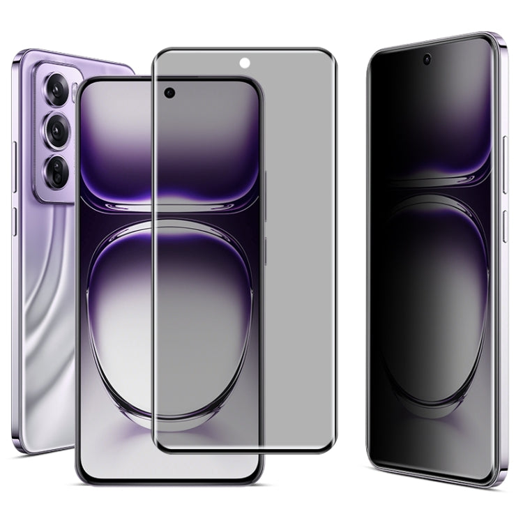 Pour OPPO Reno12 Pro Global imak Film en Verre Trempé de Confidentialité 3D Incurvé Plein Écran