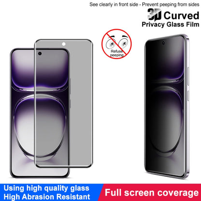 Pour OPPO Reno12 Pro Global imak Film en Verre Trempé de Confidentialité 3D Incurvé Plein Écran