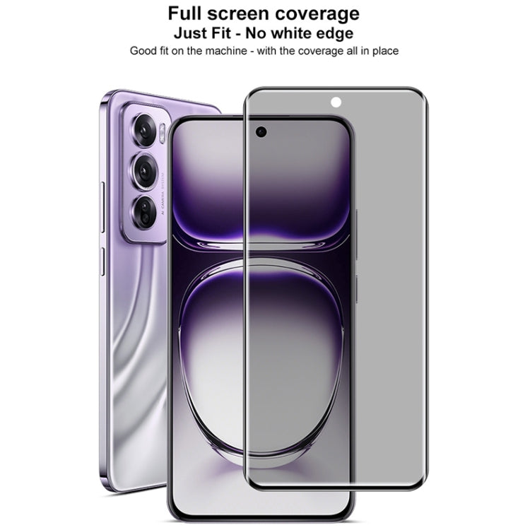 Pour OPPO Reno12 Pro Global imak Film en Verre Trempé de Confidentialité 3D Incurvé Plein Écran