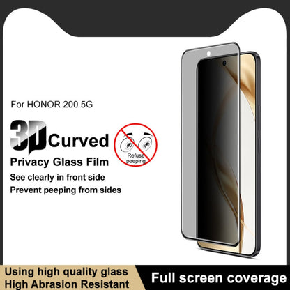 For Honor 200 imak 3D Curved Privacy Full Screen Tempered Glass Film