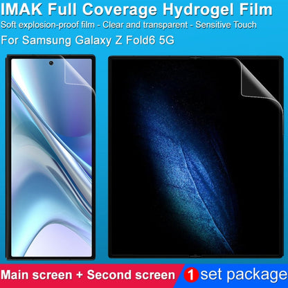 For Samsung Galaxy Z Fold6 1 Sets imak  Curved Full Screen Hydrogel Film (Outer Screen + Inner Screen)