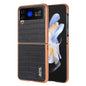 For Samsung Galaxy Z Flip3 5G AZNS Electroplated Frame Crocodile Texture Full Coverage Phone Case(Black)