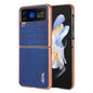 For Samsung Galaxy Z Flip3 5G AZNS Electroplated Frame Crocodile Texture Full Coverage Phone Case(Blue)