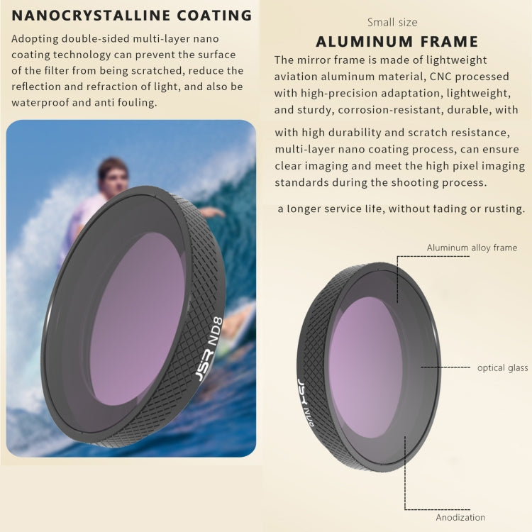 For Insta360 GO 3S JUNESTAR Camera Lens Filter, Filter:2 in 1 UV