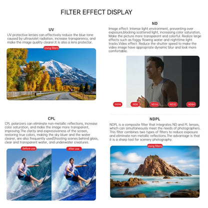 For Insta360 GO 3S JUNESTAR Camera Lens Filter, Filter:2 in 1 UV