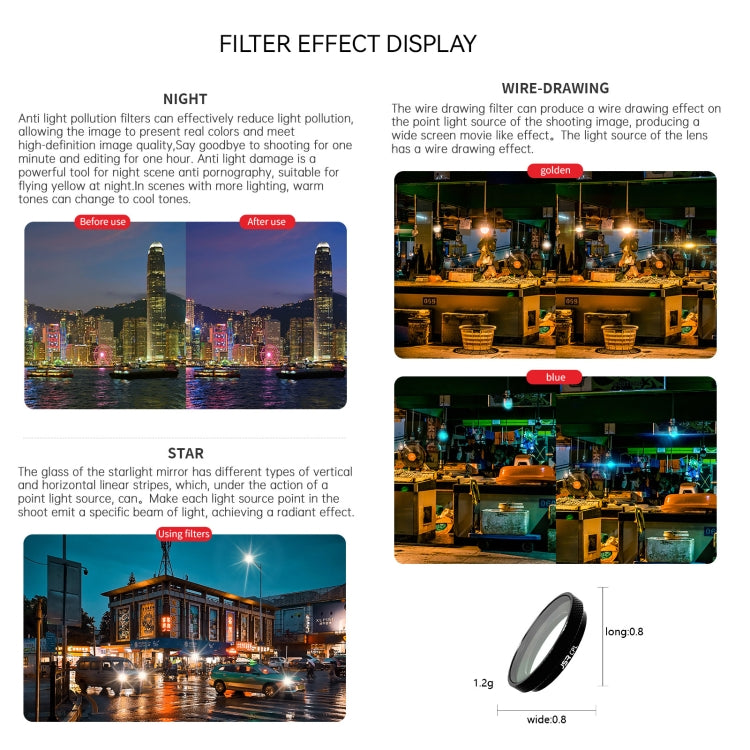 For Insta360 GO 3S JUNESTAR Camera Lens Filter, Filter:3 in 1 CPL ND8-16