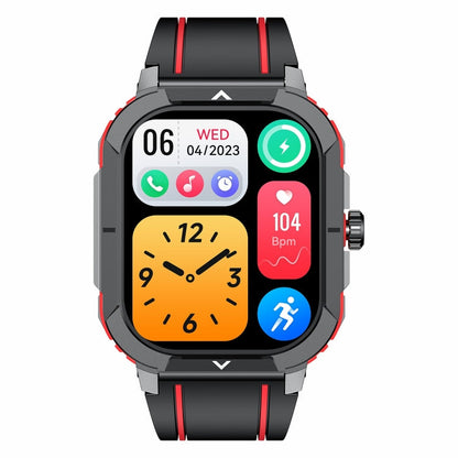 LEMFO HK56 2.06 inch BT5.3 IP68 Sport Smart Watch, Support Bluetooth Call / Message Notification / Heart Rate / Blood Pressure Health Monitor(Red)