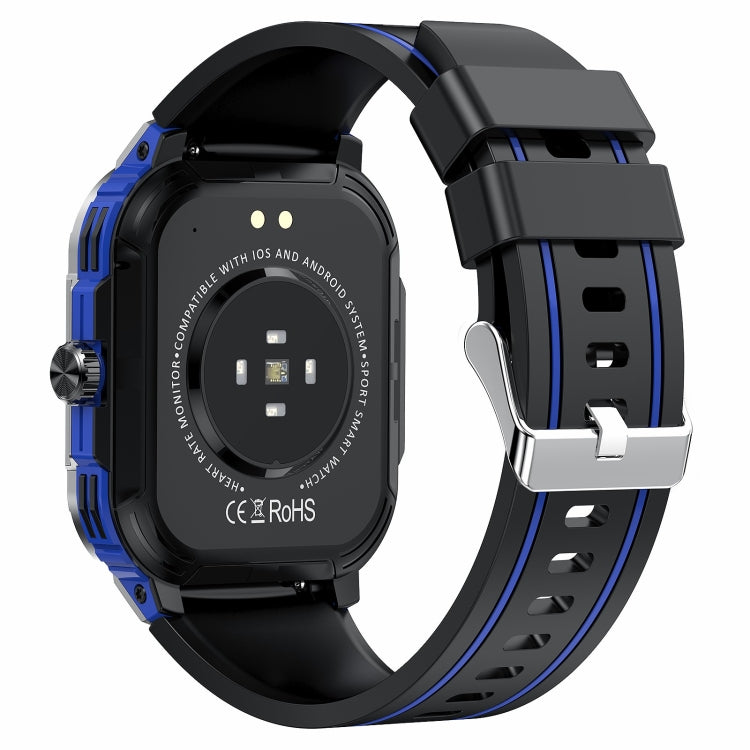 LEMFO HK56 2.06 inch BT5.3 IP68 Sport Smart Watch, Support Bluetooth Call / Message Notification / Heart Rate / Blood Pressure Health Monitor(Blue)