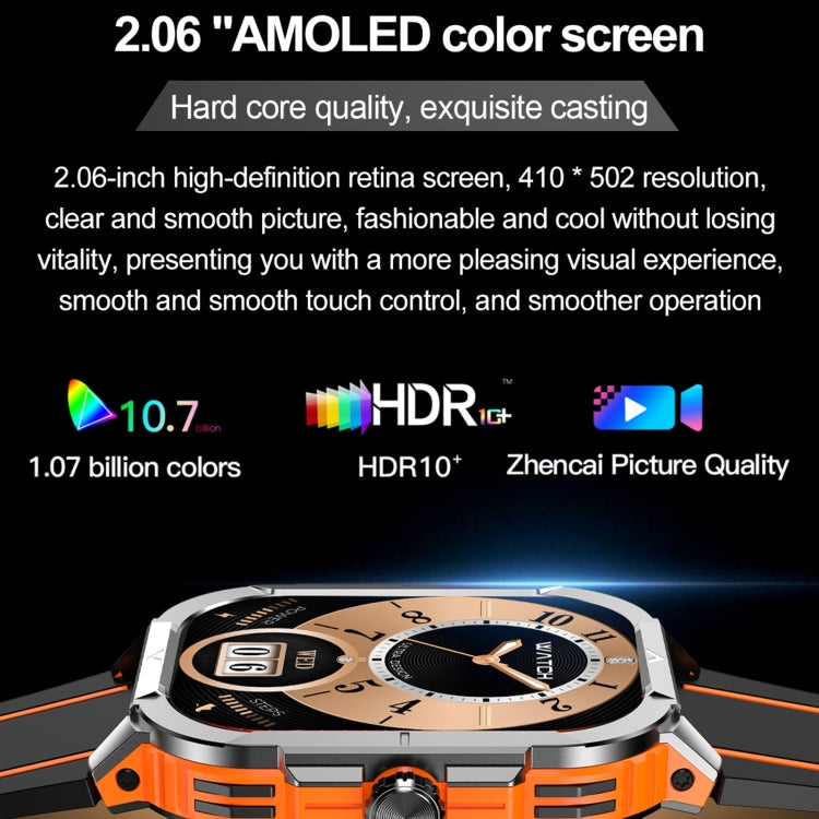 LEMFO HK56 2.06 inch BT5.3 IP68 Sport Smart Watch, Support Bluetooth Call / Message Notification / Heart Rate / Blood Pressure Health Monitor(Blue)